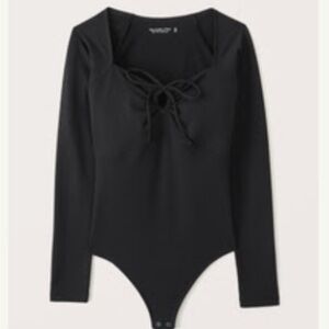 Abercrombie Black Long Sleeve Bodysuit | Size XS